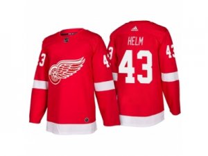 Mens Detroit Red Wings #43 Darren Helm Red Home 2017-2018 adidas Hockey Stitched NHL Jersey