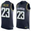 Mens Nike San Diego Chargers #23 Dexter McCoil Limited Navy Blue Player Name & Number Tank Top NFL Jersey