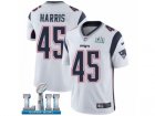 Men Nike New England Patriots #45 David Harris White Vapor Untouchable Limited Player Super Bowl LII NFL Jersey