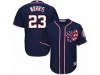 Mens Majestic Washington Nationals #23 Derek Norris Replica Navy Blue Alternate 2 Cool Base MLB Jersey