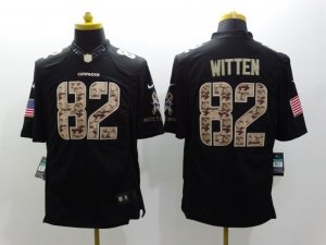 Nike Dallas Cowboys #82 Jason Witten Black Salute to Service Jerseys(Limited)