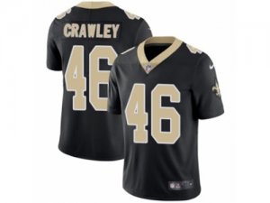 Mens Nike New Orleans Saints #46 Ken Crawley Vapor Untouchable Limited Black Team Color NFL Jersey