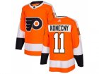 Adidas Philadelphia Flyers #11 Travis Konecny Orange Home Authentic Stitched NHL Jersey