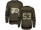 Youth Adidas Philadelphia Flyers #53 Shayne Gostisbehere Green Salute to Service Stitched NHL Jersey