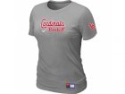 Women St. Louis Cardinals Nike L.Grey Short Sleeve Practice T-Shirt