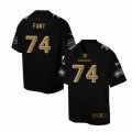 Men's Nike Seattle Seahawks #74 George Fant Elite Black Pro Line Gold Collection NFL Jersey