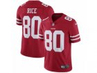 Mens Nike San Francisco 49ers #80 Jerry Rice Vapor Untouchable Limited Red Team Color NFL Jersey