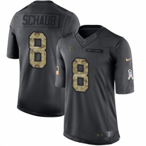 Mens Nike Atlanta Falcons #8 Matt Schaub Limited Black 2016 Salute to Service NFL Jersey