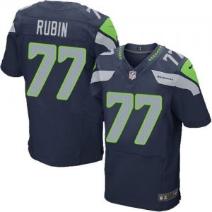 Nike Seattle Seahawks #77 Ahtyba Rubin blue jerseys(Elite)