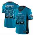 Nike Panthers# 22 Christian McCaffrey Blue Drift Fashion Limited Jersey
