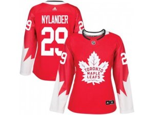 Women Toronto Maple Leafs #29 William Nylander Red Alternate Stitched NHL Jersey