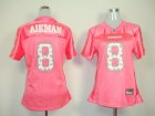 women nfl dallas cowboys #8 aikman pink[2011 fem fan]