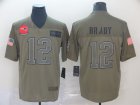Nike Patriots #12 Tom Brady 2019 Olive Salute To Service Limited Jersey