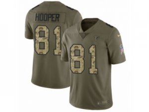 Men Nike Atlanta Falcons #81 Austin Hooper Limited Olive Camo 2017 Salute to Service NFL Jersey