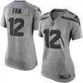Women Nike Seattle Seahawks #12 Fan Gray Stitched Gridiron
