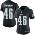 Women's Nike Philadelphia Eagles #46 Herman Edwards Limited Black Rush NFL Jersey