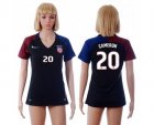 Womens USA #20 Cameron Away Soccer Country Jersey