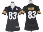 nike Women Pittsburgh Steelers #83 Heath Miller Black Jerseys