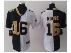 Nike Womens New Orleans Saints #16 Lance Moore white-black jerseys[Elite split]