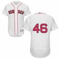 Men's Majestic Boston Red Sox #46 Craig Kimbrel White Flexbase Authentic Collection MLB Jersey