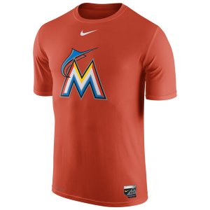 MLB Men\'s Miami Marlins Nike Authentic Collection Legend T-Shirt - Orange