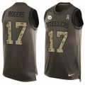 Mens Nike Pittsburgh Steelers #17 Eli Rogers Limited Green Salute to Service Tank Top NFL Jersey