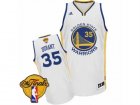 Youth Adidas Golden State Warriors #35 Kevin Durant Swingman White Home 2017 The Finals Patch NBA Jersey