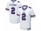 Men's Nike Buffalo Bills #2 Nathan Peterman Elite White NFL Jersey