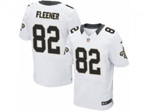 Mens Nike New Orleans Saints #82 Coby Fleener Elite White NFL Jersey