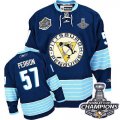 Mens Reebok Pittsburgh Penguins #57 David Perron Premier Navy Blue Third Vintage 2016 Stanley Cup Champions NHL Jersey