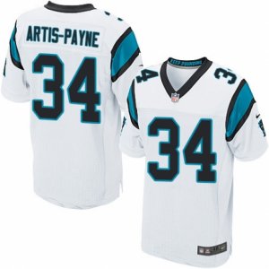 Mens Nike Carolina Panthers #34 Cameron Artis-Payne Elite White NFL Jersey