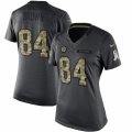 Women's Nike Pittsburgh Steelers #84 Antonio Brown Limited Black 2016 Salute to Service NFL Jersey