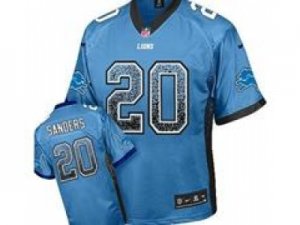 Nike Detroit Lions #20 Barry Sanders Blue Jerseys(Elite Drift Fashion)