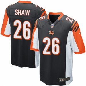 Mens Nike Cincinnati Bengals #26 Josh Shaw Game Black Team Color NFL Jerse