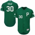 Men's Majestic Pittsburgh Pirates #30 Neftali Feliz Green Celtic Flexbase Authentic Collection MLB Jersey