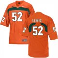 NCAA Miami Hurricanes #52 Ray Lewis Orange College Football Jersey