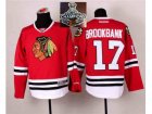 NHL Chicago Blackhawks #17 Sheldon Brookbank Red 2014 Stadium Series 2015 Stanley Cup Champions jerseys
