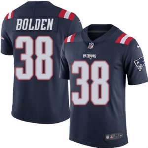 Youth Nike New England Patriots #38 Brandon Bolden Limited Navy Blue Rush NFL Jersey