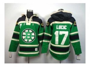 nhl jerseys boston bruins #17 lucic green[pullover hooded sweatshirt]