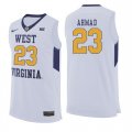 West Virginia Mountaineers 23 Esa Ahmad White College Basketball Jersey