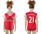 Womens Arsenal #21 Chambers Home Soccer Club Jersey