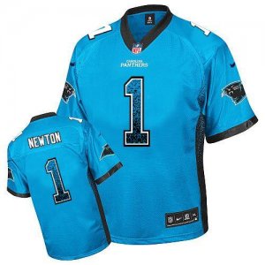 Nike Carolina Panthers #1 Cam Newton Blue Jersey(Elite Drift Fashion)