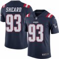 Mens Nike New England Patriots #93 Jabaal Sheard Limited Navy Blue Rush NFL Jersey