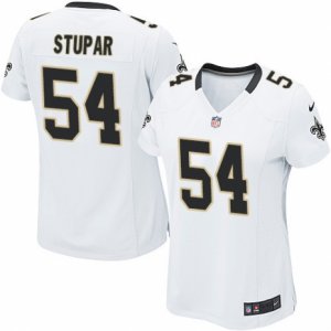 Women\'s Nike New Orleans Saints #54 Nate Stupar Limited White NFL Jersey