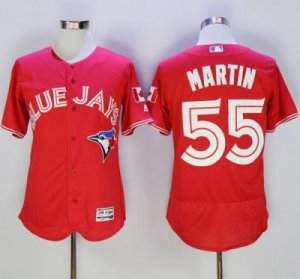 Toronto Blue Jays #55 Russell Martin Red Flexbase Authentic Collection Canada Day Stitched Baseball Jersey