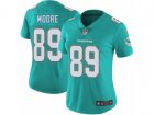 Women Nike Miami Dolphins #89 Nat Moore Vapor Untouchable Limited Aqua Green Team Color NFL Jersey