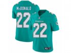 Nike Miami Dolphins #22 T.J. McDonald Vapor Untouchable Limited Aqua Green Team Color NFL Jersey