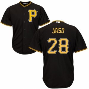 Men\'s Majestic Pittsburgh Pirates #28 John Jaso Authentic Black Alternate Cool Base MLB Jersey