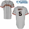 Mens Majestic San Francisco Giants #5 Matt Duffy Replica Grey Road Cool Base MLB Jersey