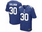 Mens Nike New York Giants #30 Wayne Gallman Elite Royal Blue Team Color NFL Jersey
